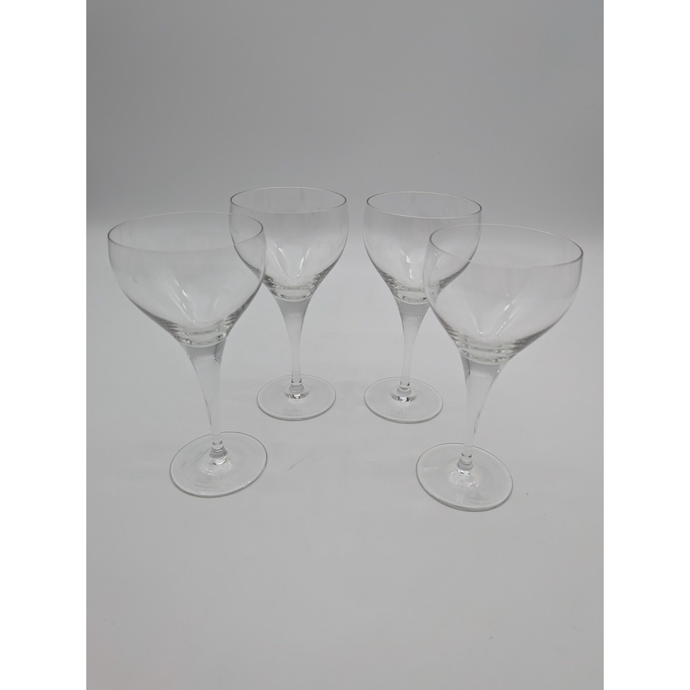 Set of 4 Vintage Rosenthal Studio Line Crystal Champagne Coupe Glasses 6" MCM